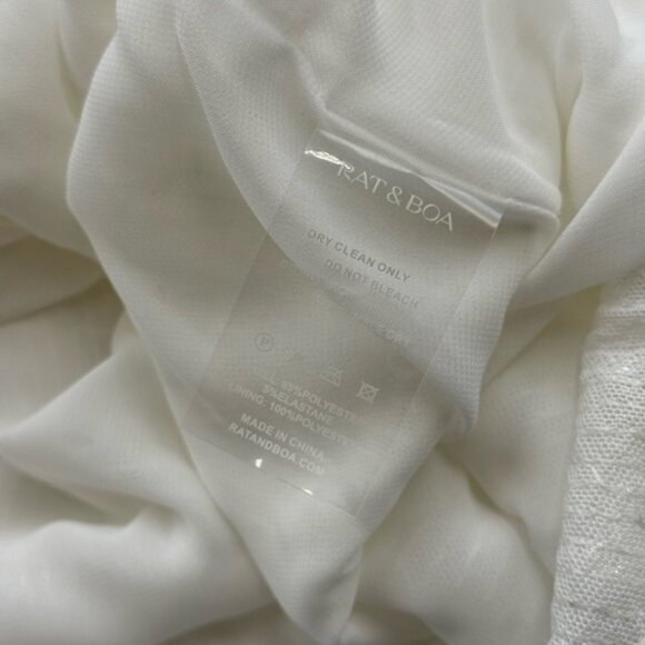 🆕 RAT & BOA 🧿 NWOT Evangeline Ivory Glistening Paillettes & Sequins Dress Sz L - Picture 14 of 16